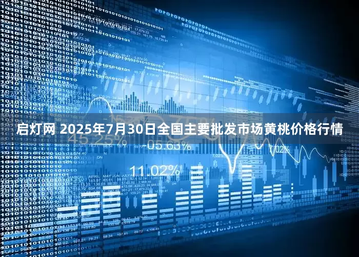 启灯网 2025年7月30日全国主要批发市场黄桃价格行情